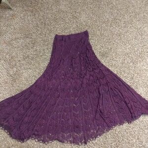 #252Handmade Crotchet A lined skirt. Measure: W: 13  Stretch:20,5 Lenght: 40